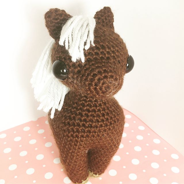 Finished filming my horse tutorial!  I'm still trying to find a lighting setup I like for pictures.  #amigurumi #crochet #yarn #knit #sew #craft #handmade #handcrafted #kawaii #cute #bhooked #horse #pony #plushie #studiocrafti